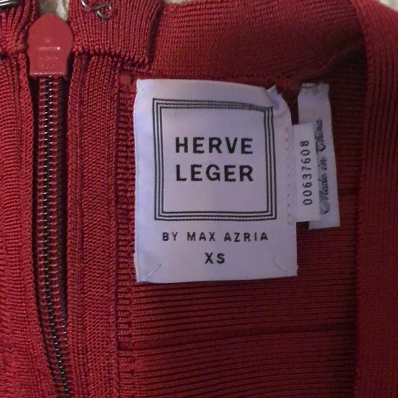 Herve Leger Dress Ruby Red - Picture 3 of 5